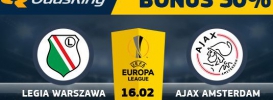 Zwrot 50% stawki na Legia - Ajax!